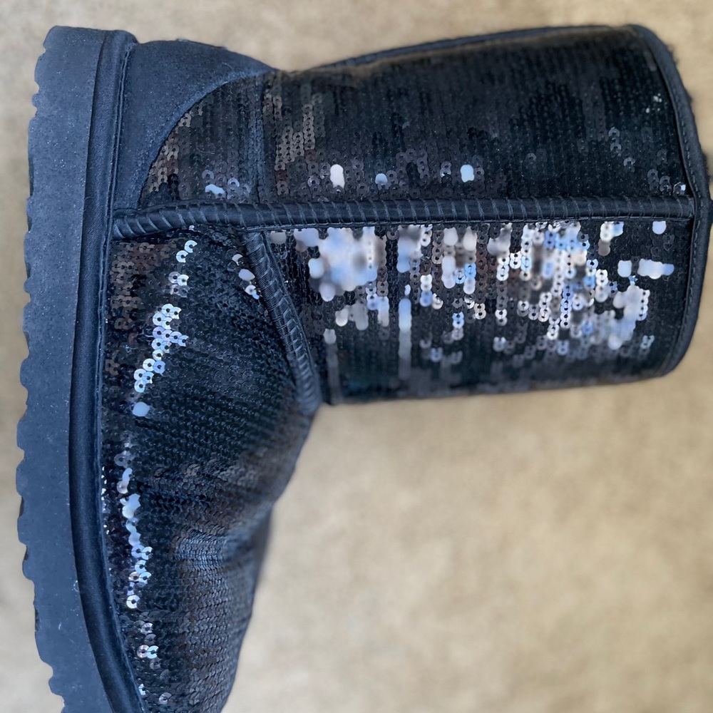 Black Sequined Ugg Boots - image 7